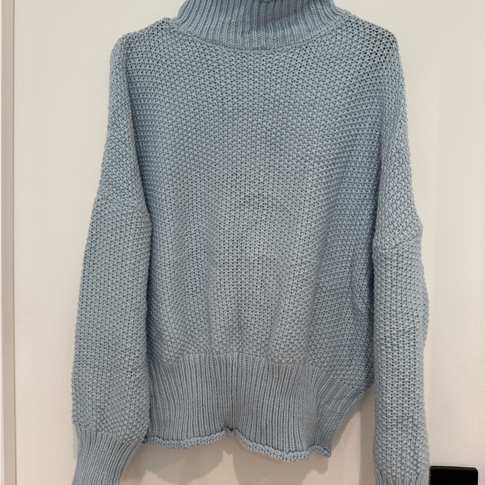 Cozy Blue Turtleneck Sweater